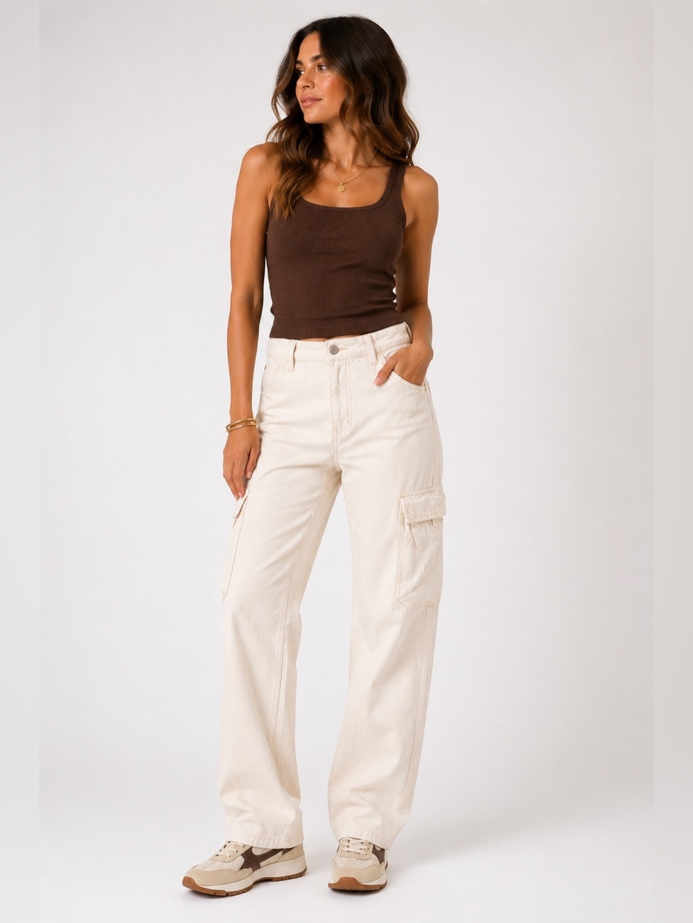 Levi’s Cream High Rise Cargo Pants Utility Tapered Women’s Size 24